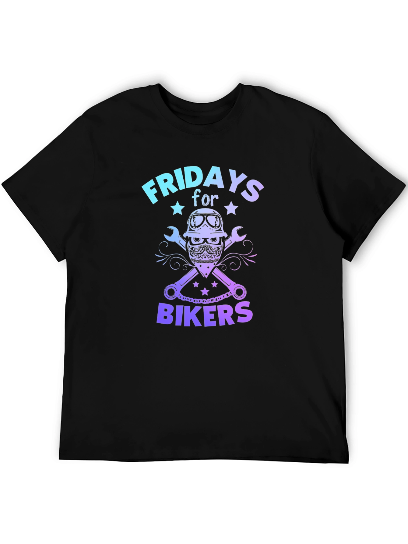 Fridays for Bikers Graphic Tee - Cool Biker Design