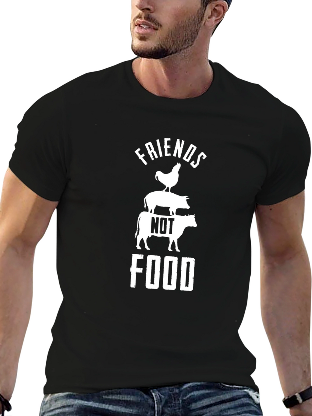 Friends Not Food Vegan Graphic T-Shirt