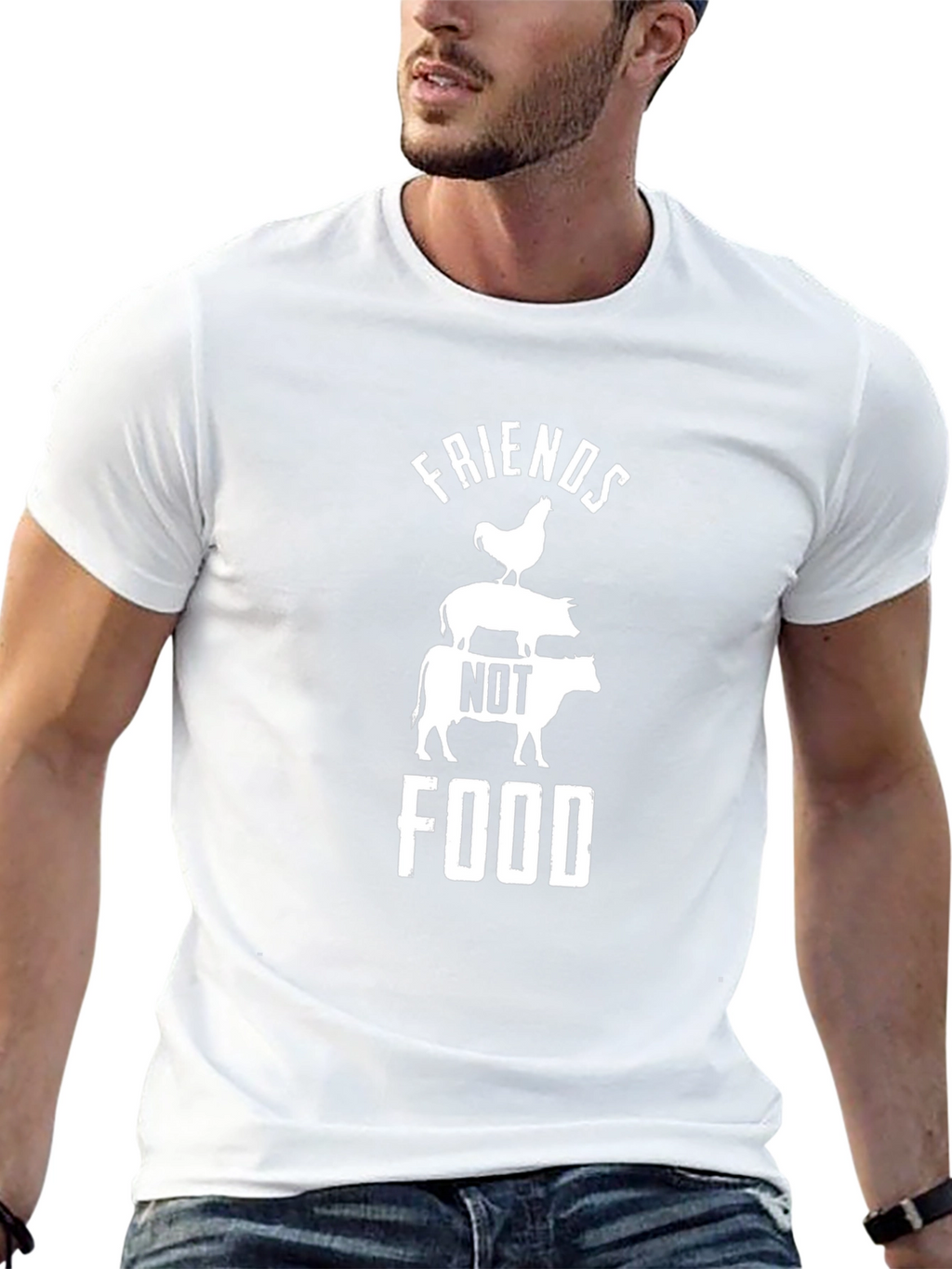 Friends Not Food Vegan Graphic T-Shirt