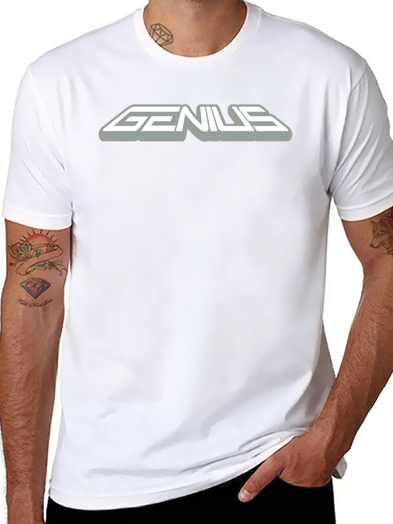 Genius Graphic Black T-Shirt for Men