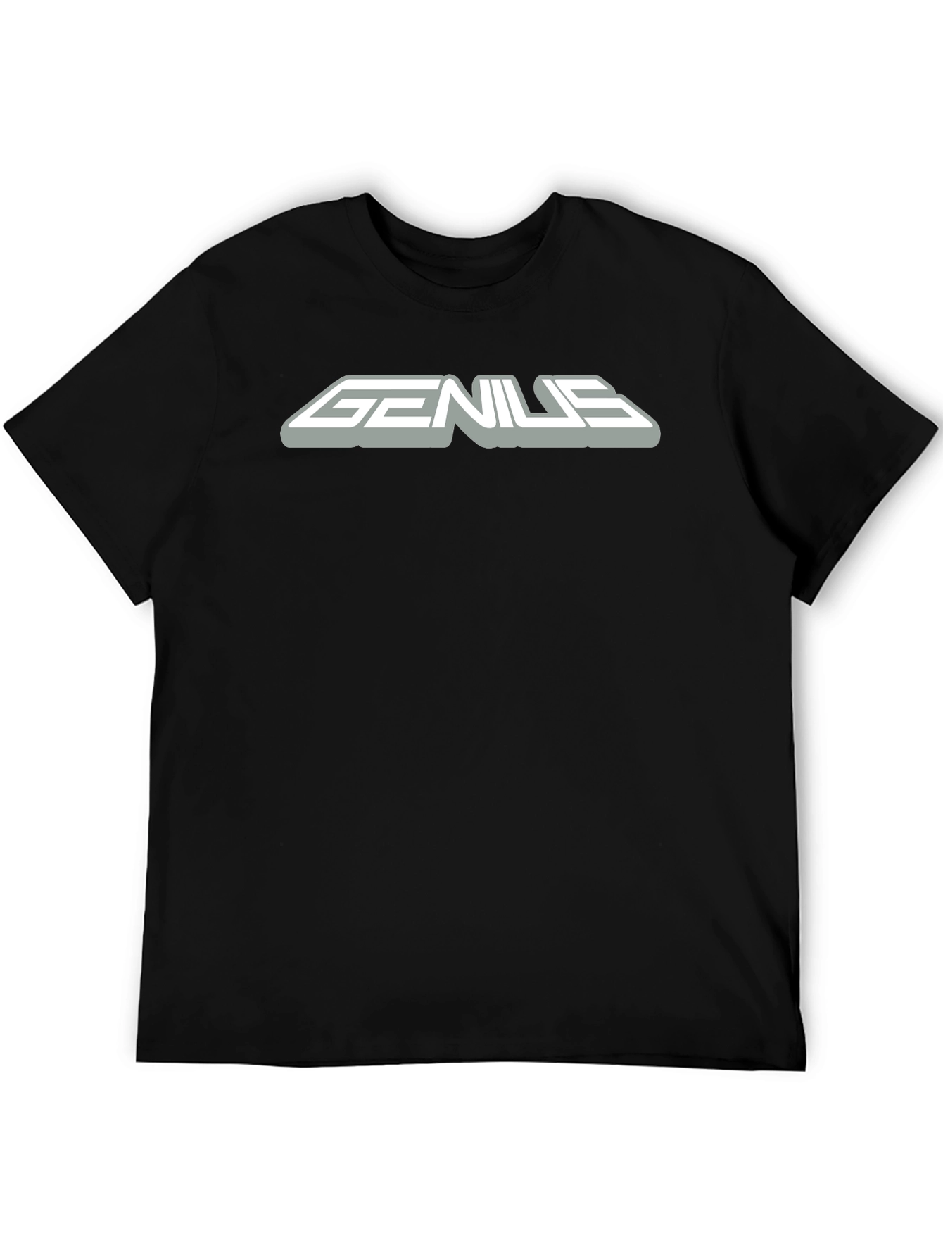 Genius Graphic Black T-Shirt for Men