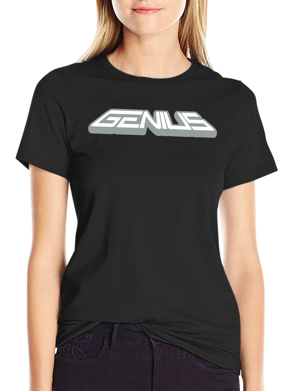 Genius Graphic Black T-Shirt for Men