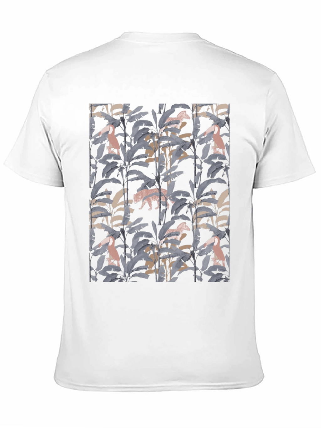 Jungle Print Graphic Tee - Stylish Black T-Shirt