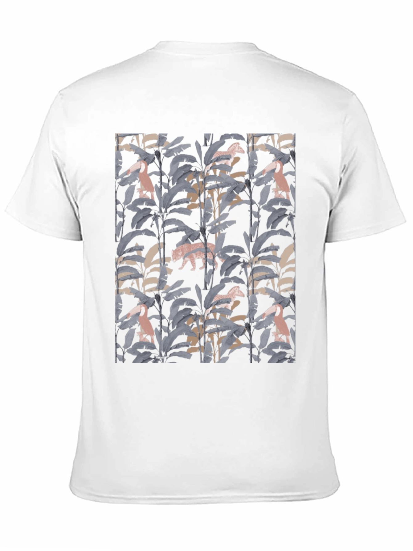 Jungle Print Graphic Tee - Stylish Black T-Shirt