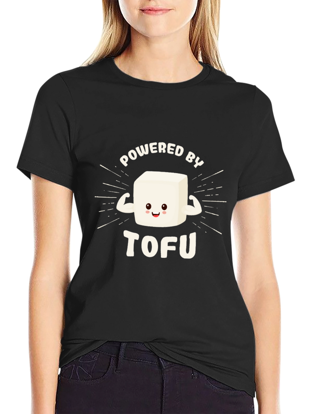 Powered by Tofu Graphic Tee - Vegan Strength