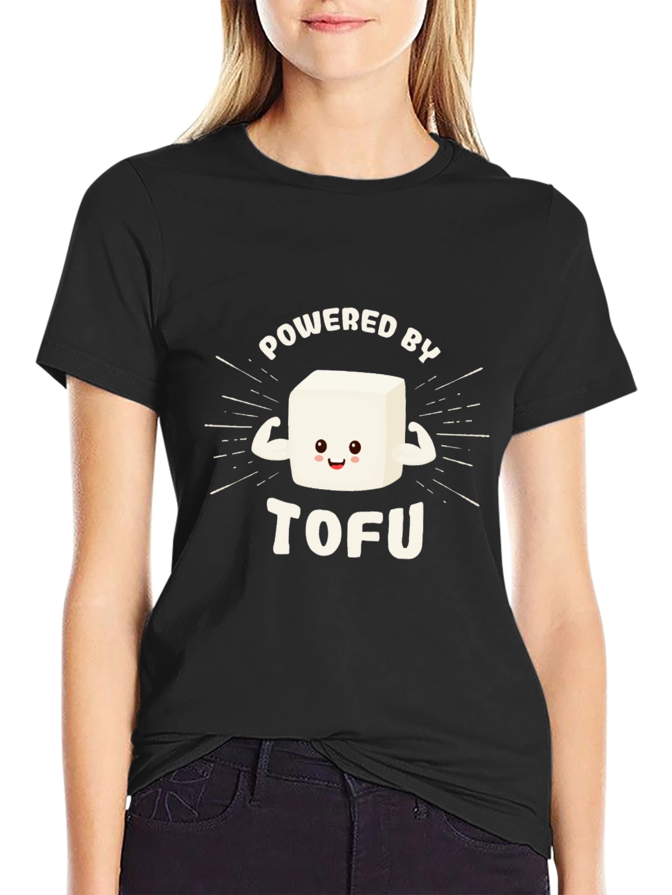 Powered by Tofu Graphic Tee - Vegan Strength