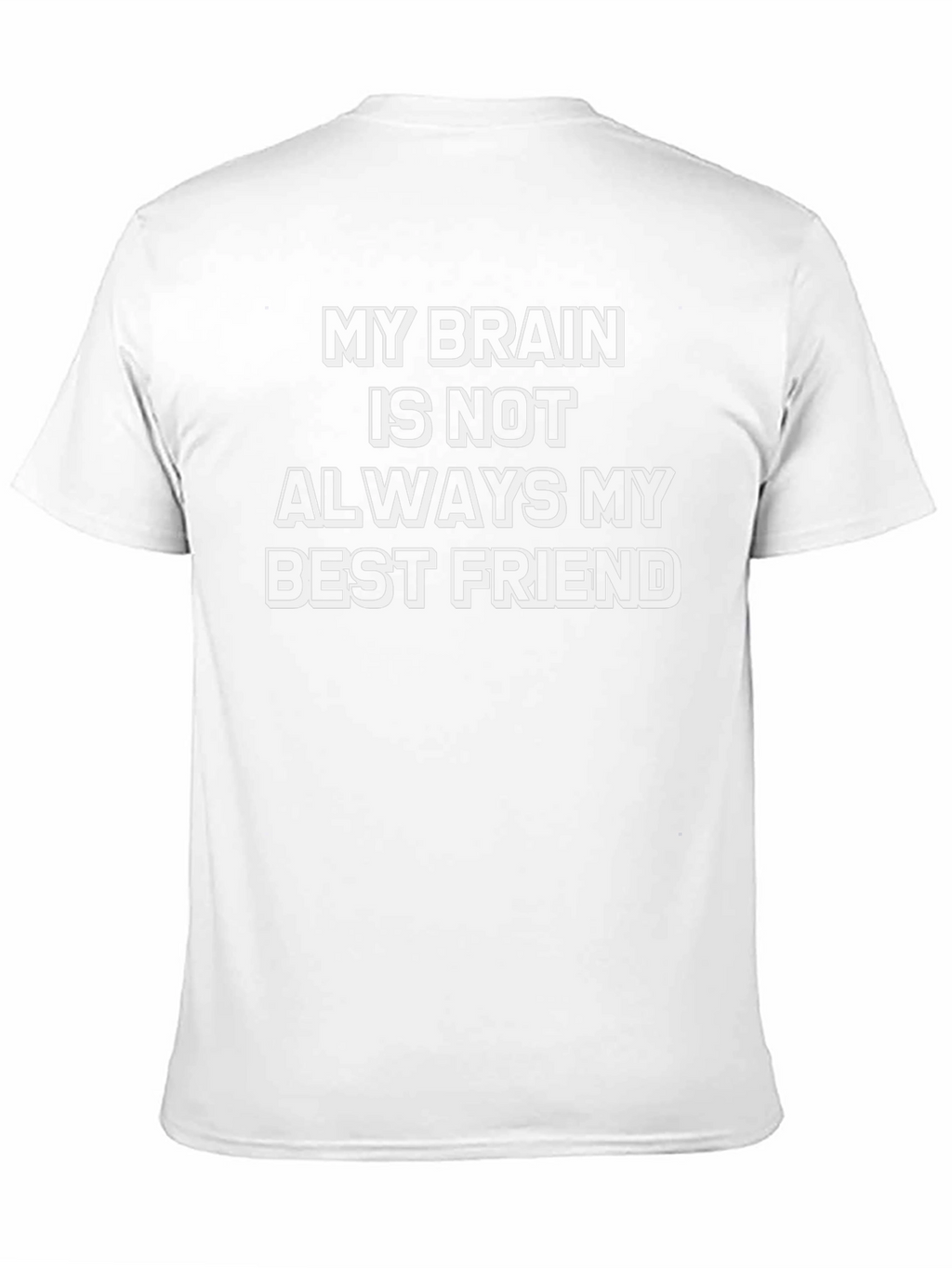 Funny Brain Best Friend Mens Black T-Shirt