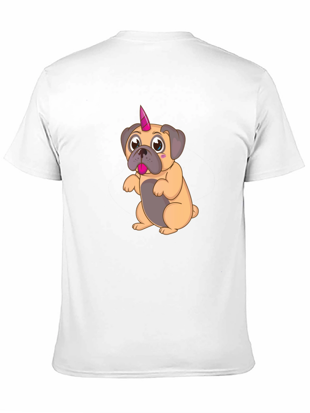 Unicorn Pug Cartoon Graphic T-Shirt