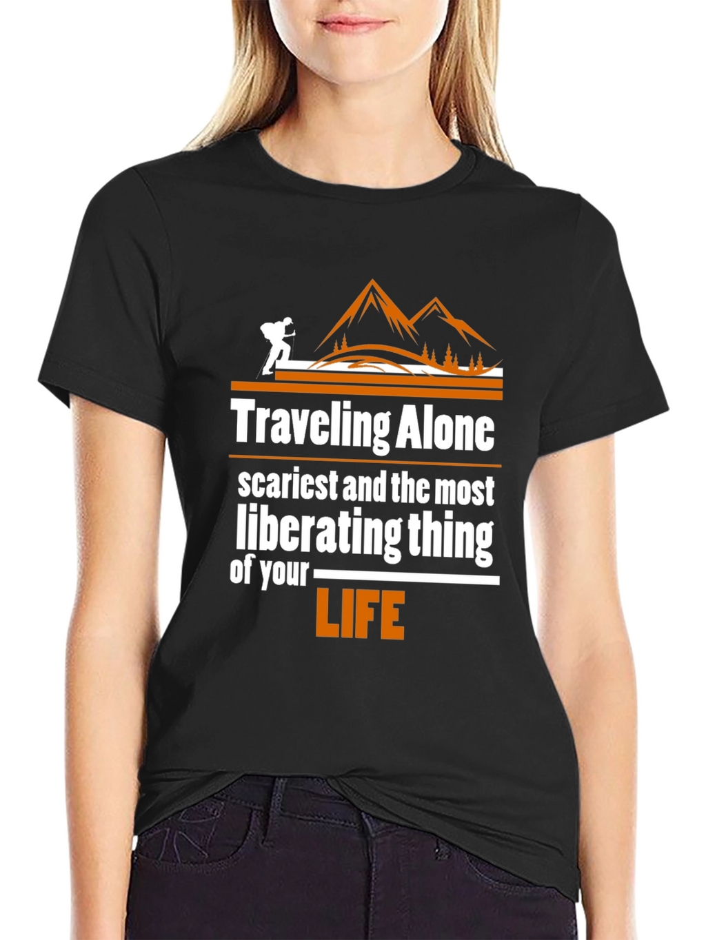 Traveling Alone Graphic Tee - Adventure Shirt
