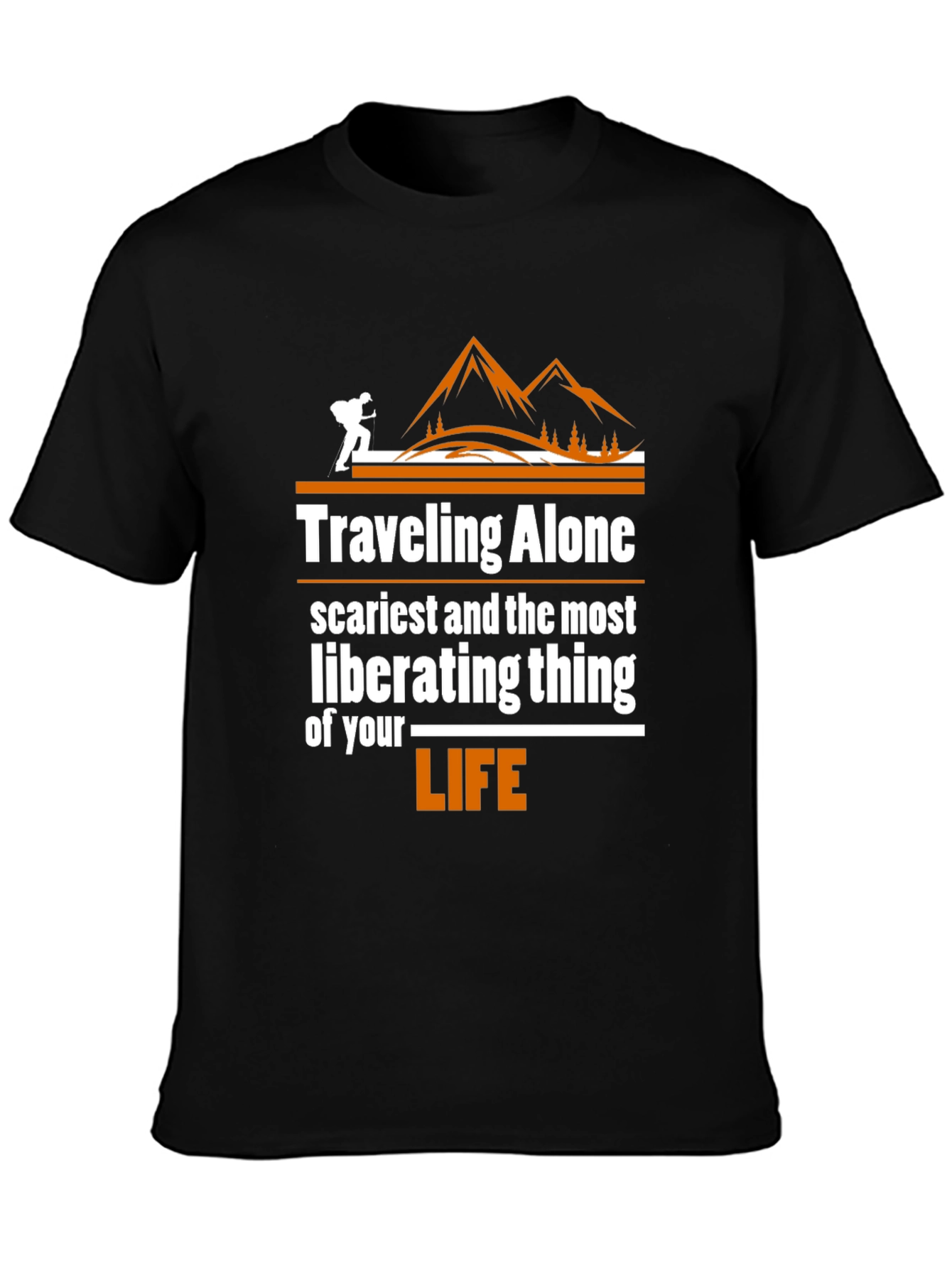 Traveling Alone Graphic Tee - Adventure Shirt