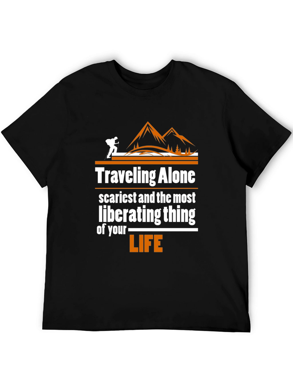 Traveling Alone Graphic Tee - Adventure Shirt