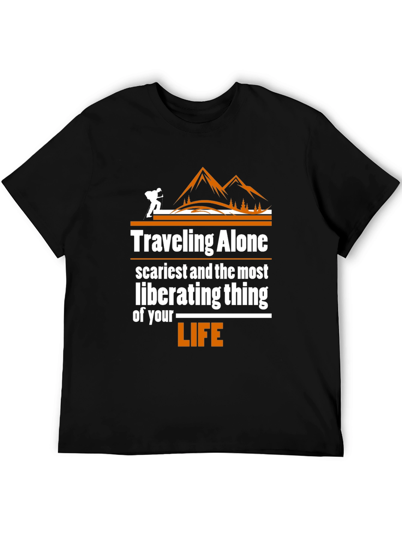 Traveling Alone Graphic Tee - Adventure Shirt