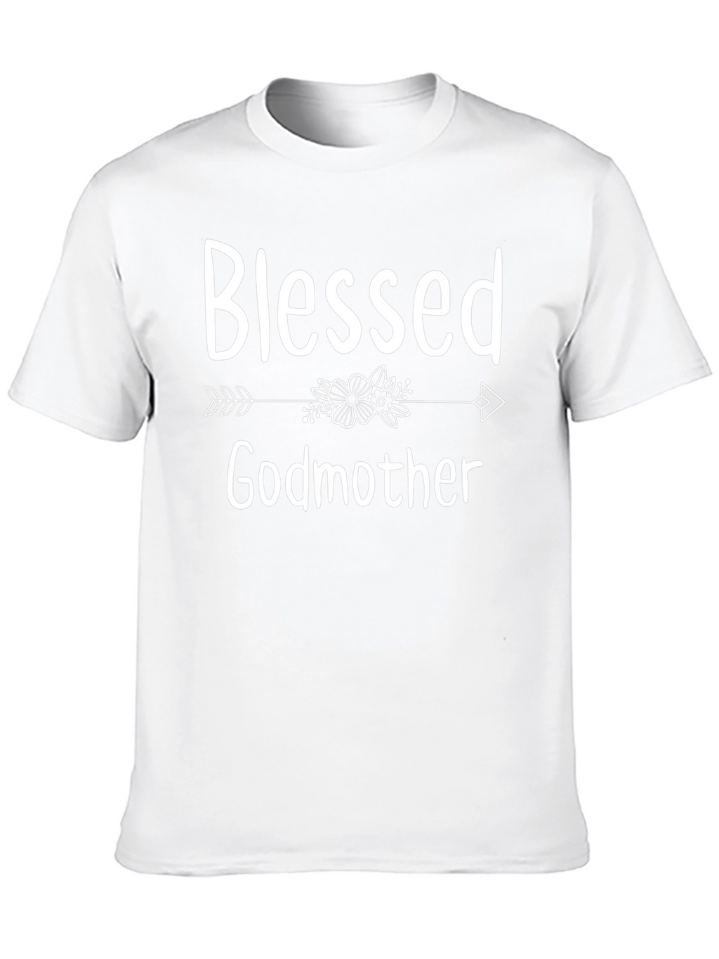 Blessed Godmother T-Shirt - Floral Arrow Design