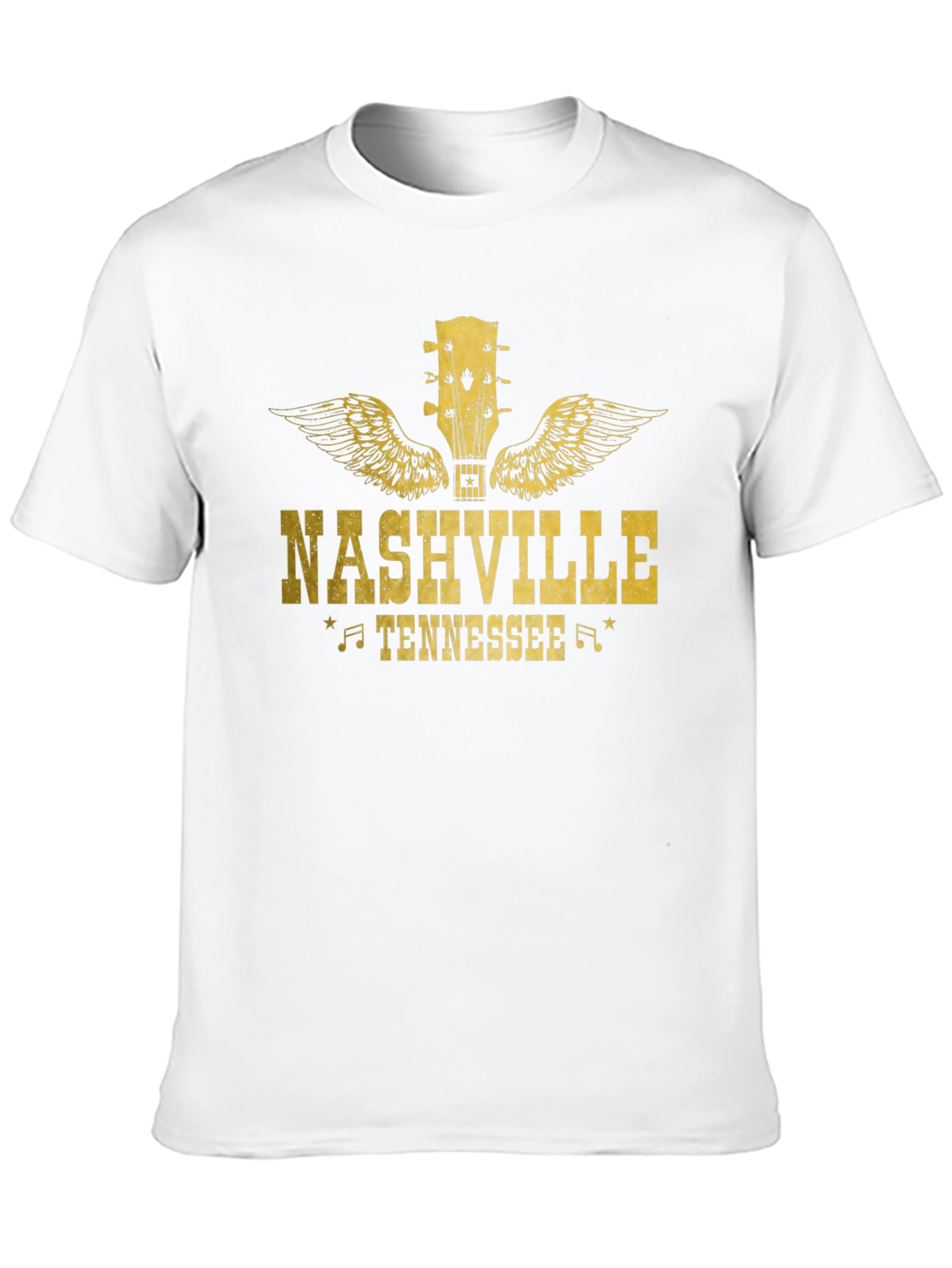 Nashville Tennessee Guitar Wings Graphic Tee
