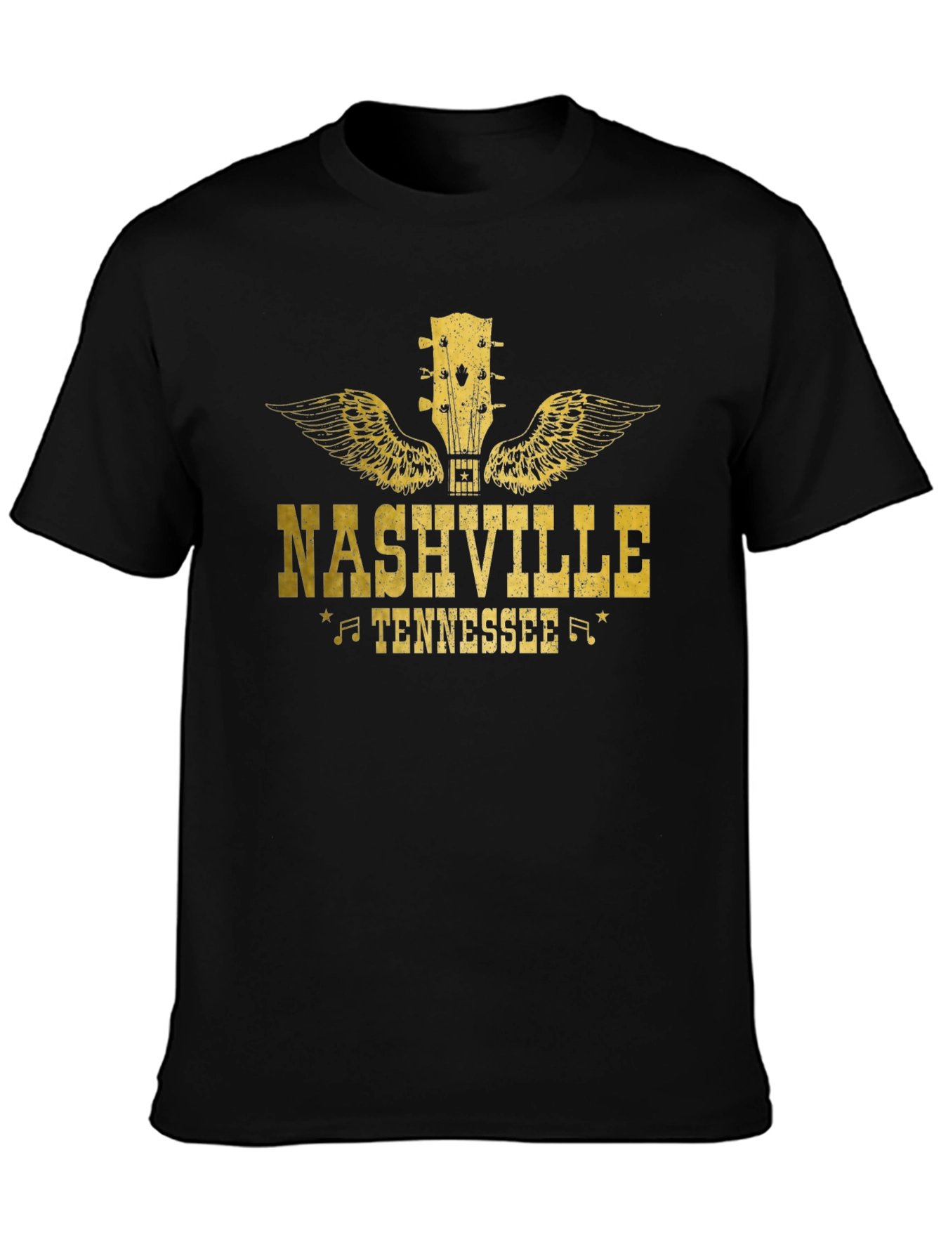Nashville Tennessee Guitar Wings Graphic Tee