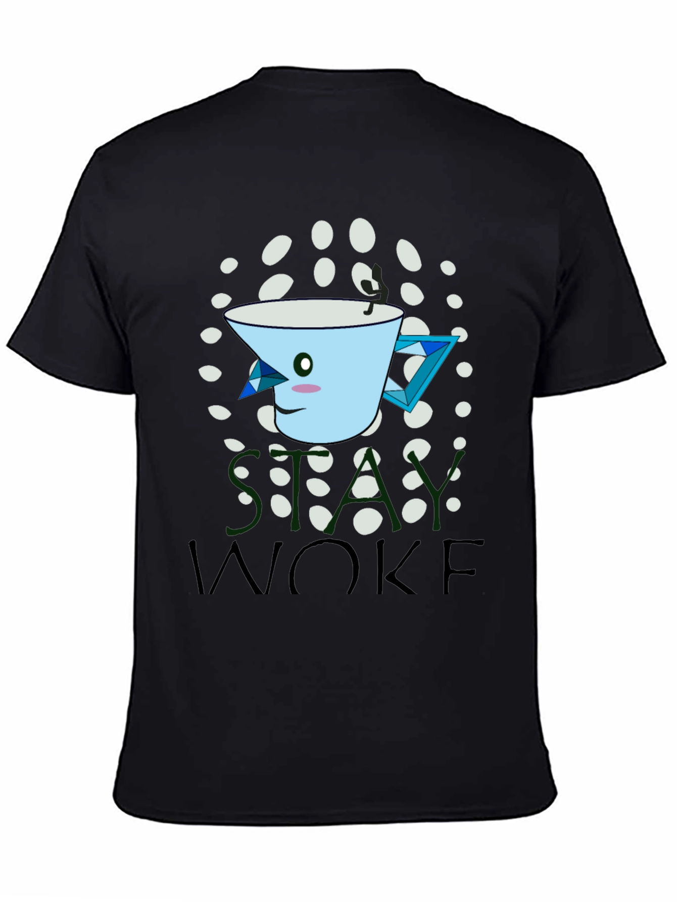 Stay Woke Graphic T-Shirt - Unique Kawaii Tea Cup Design