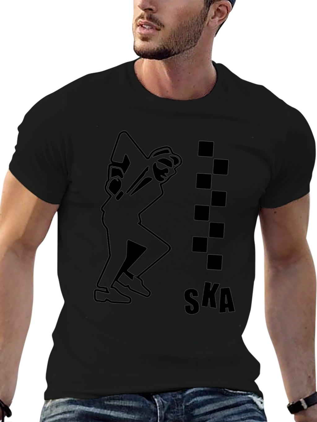 Ska Dancing Man Black T-Shirt