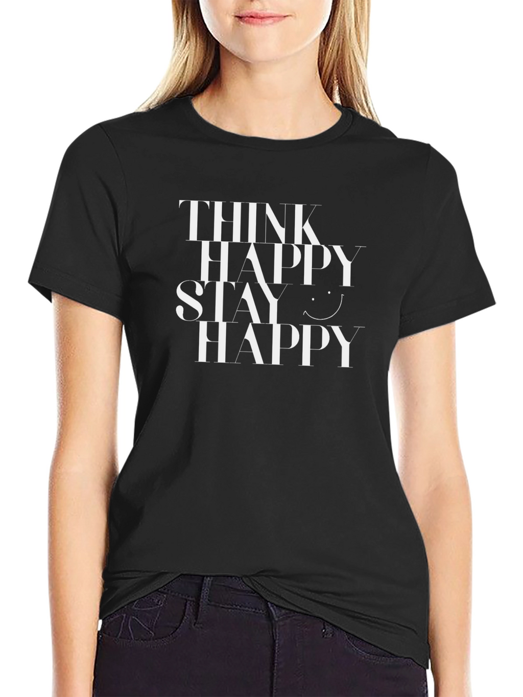 Think Happy Stay Happy Graphic Tee