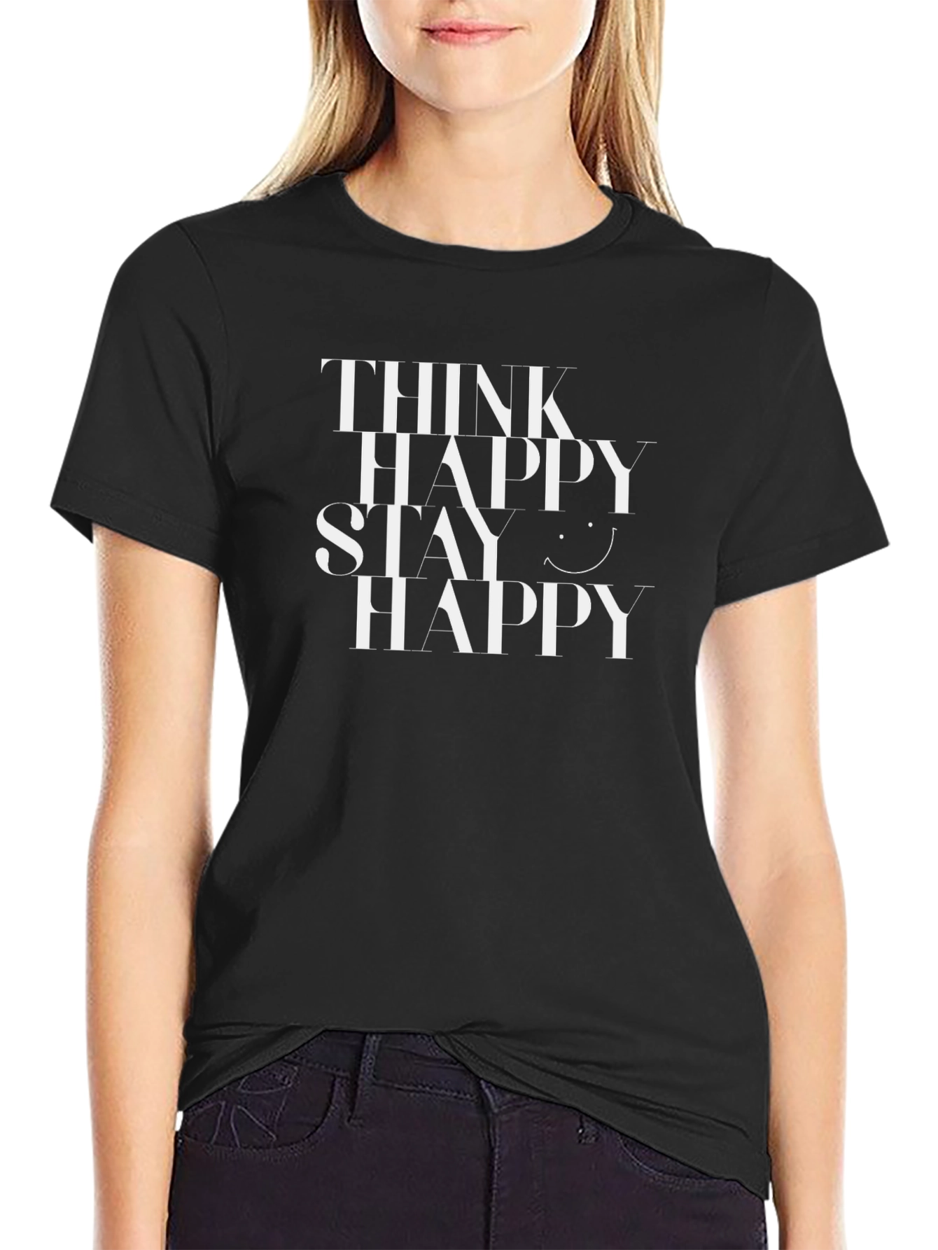 Think Happy Stay Happy Graphic Tee