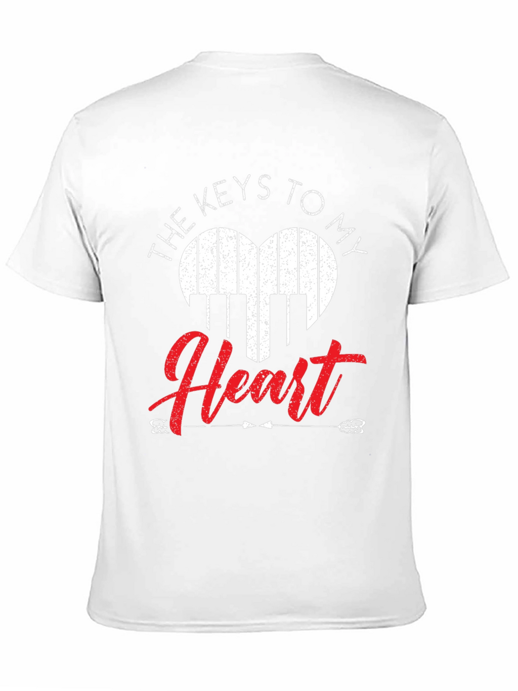 Piano Heart Keys Graphic T-Shirt