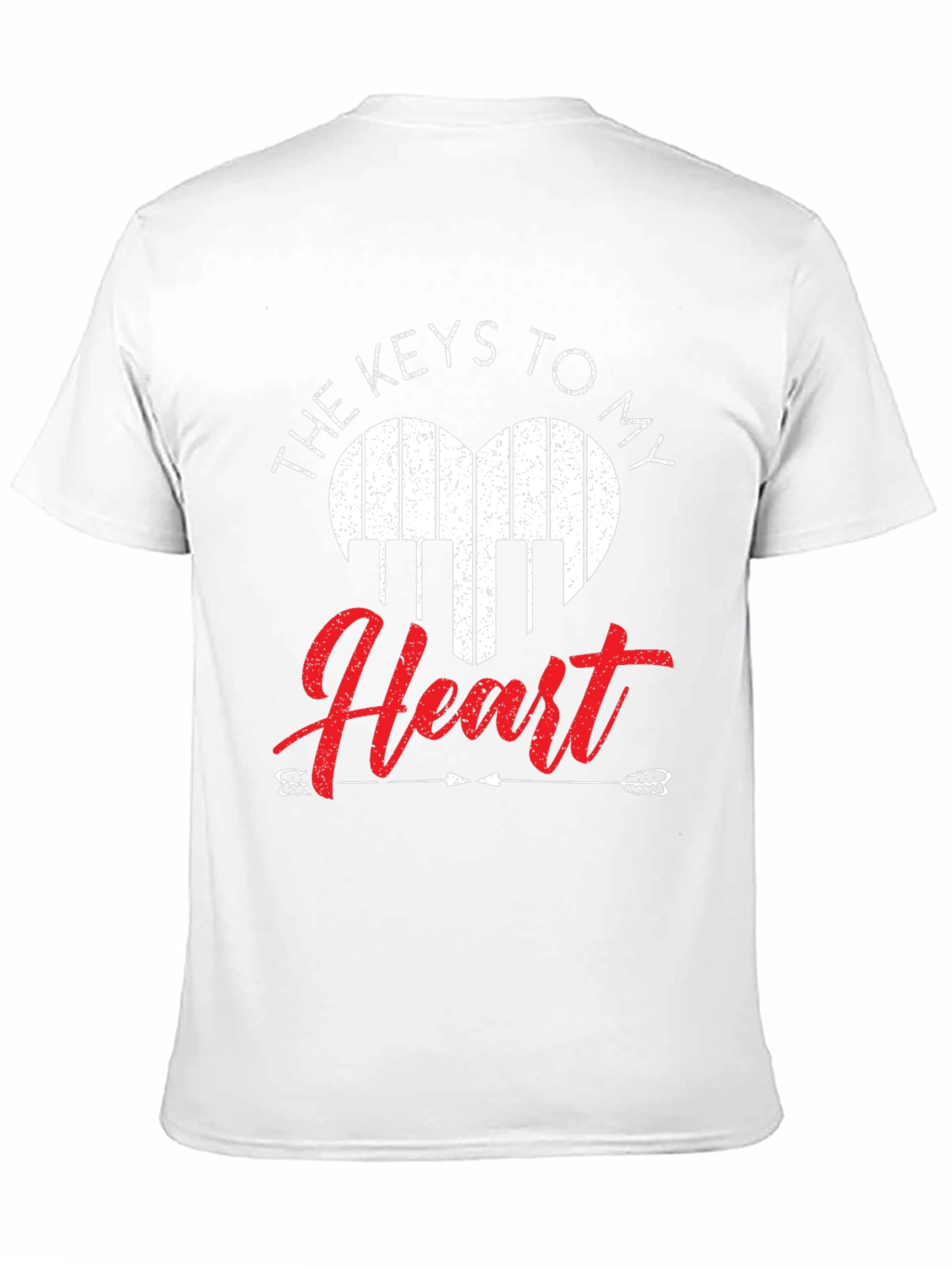 Piano Heart Keys Graphic T-Shirt