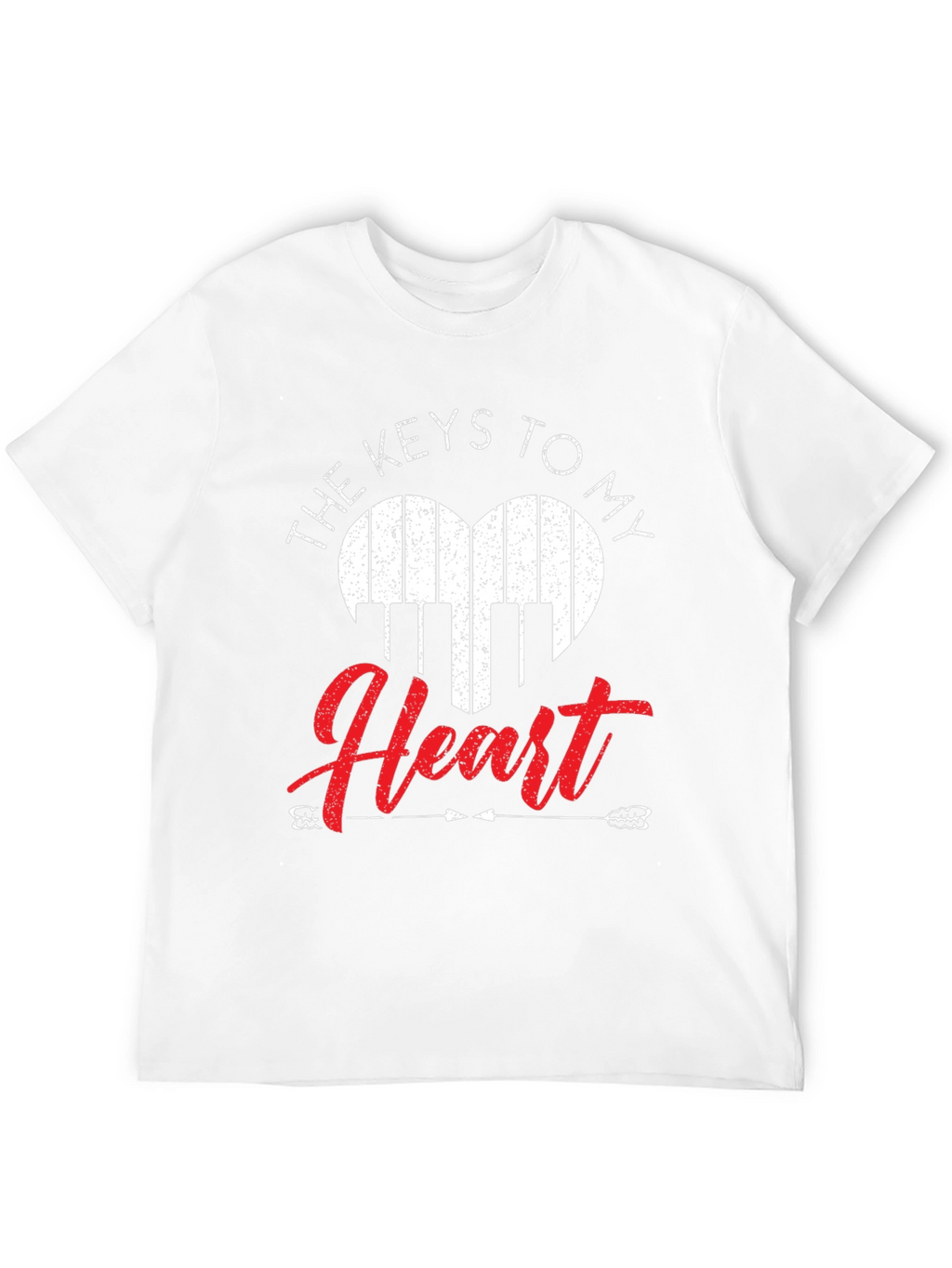 Piano Heart Keys Graphic T-Shirt