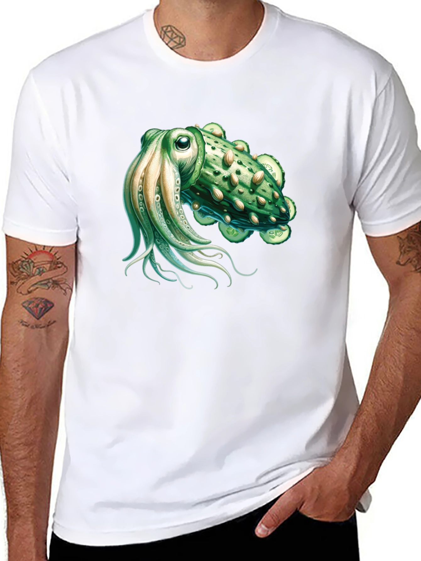 Cuttlefish Graphic Tee - Unique Sea Creature Design