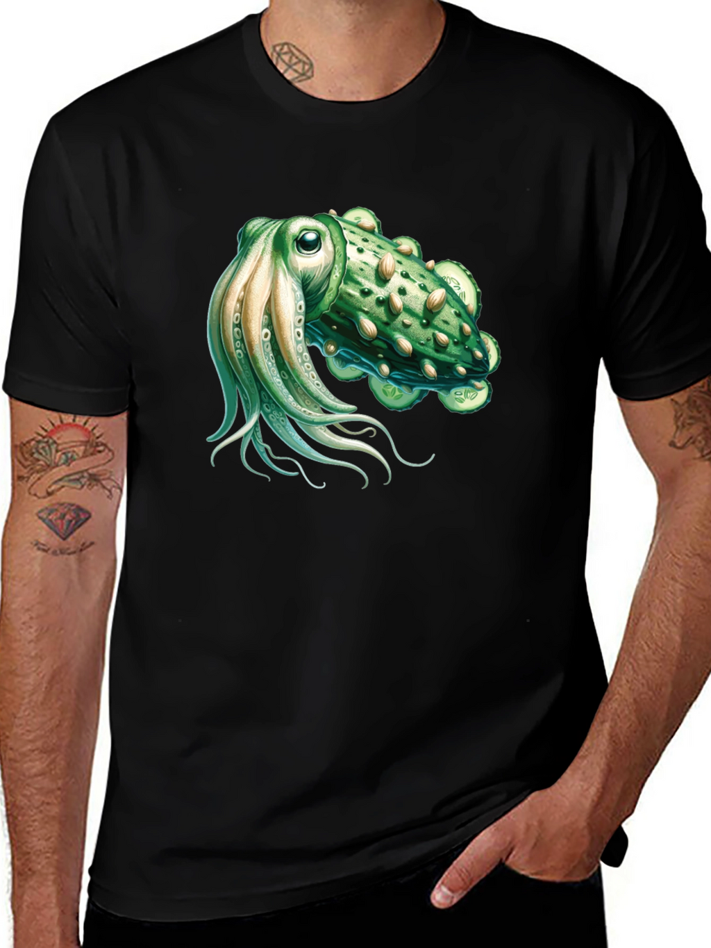 Cuttlefish Graphic Tee - Unique Sea Creature Design