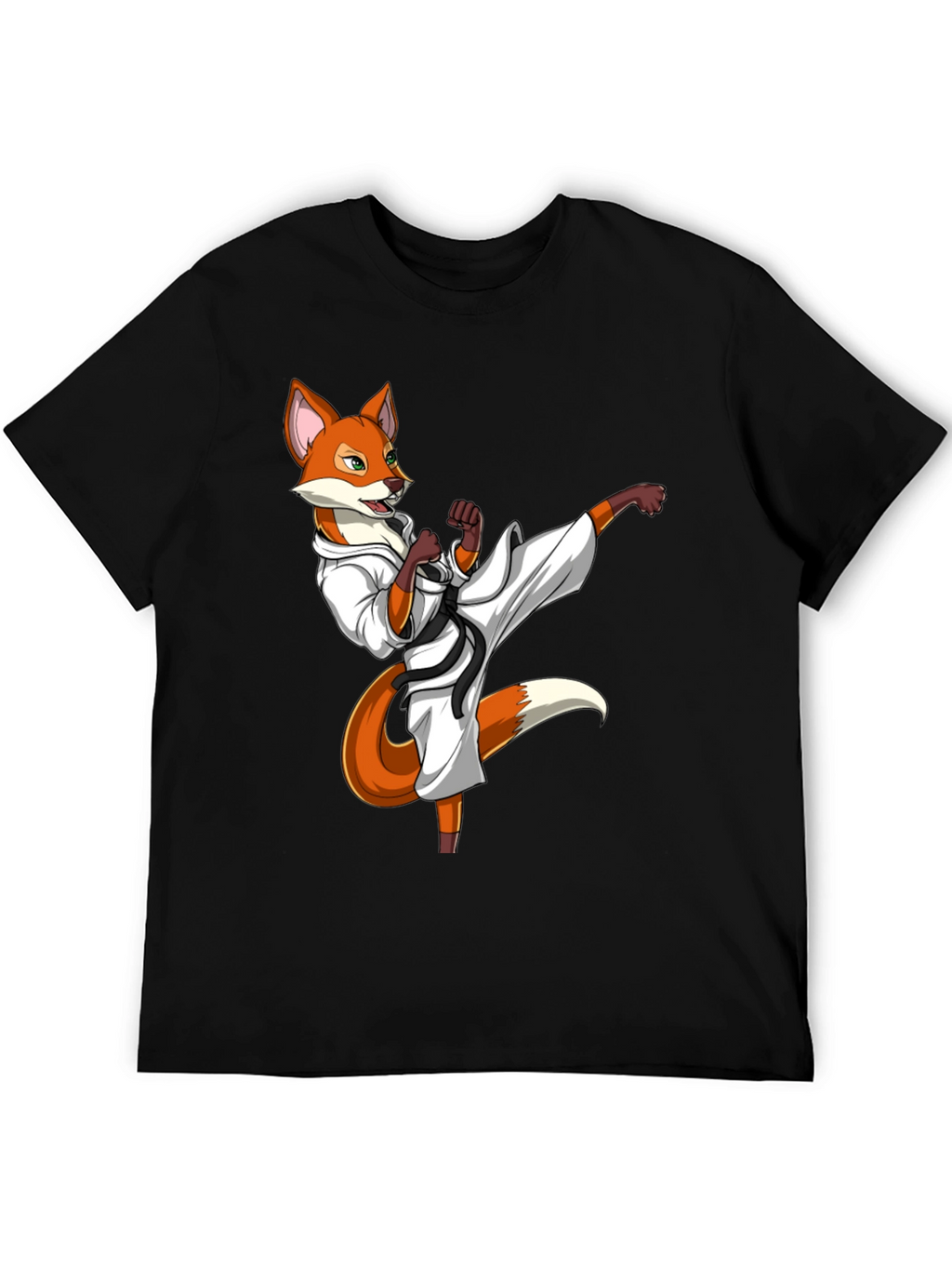 Martial Arts Fox Graphic T-Shirt