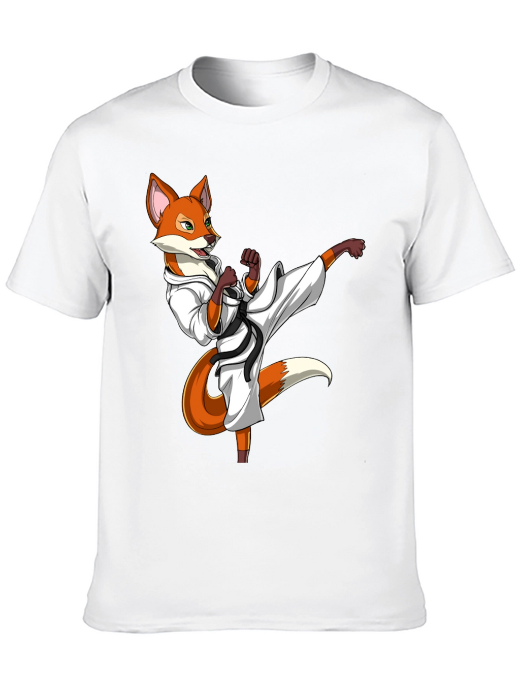 Martial Arts Fox Graphic T-Shirt
