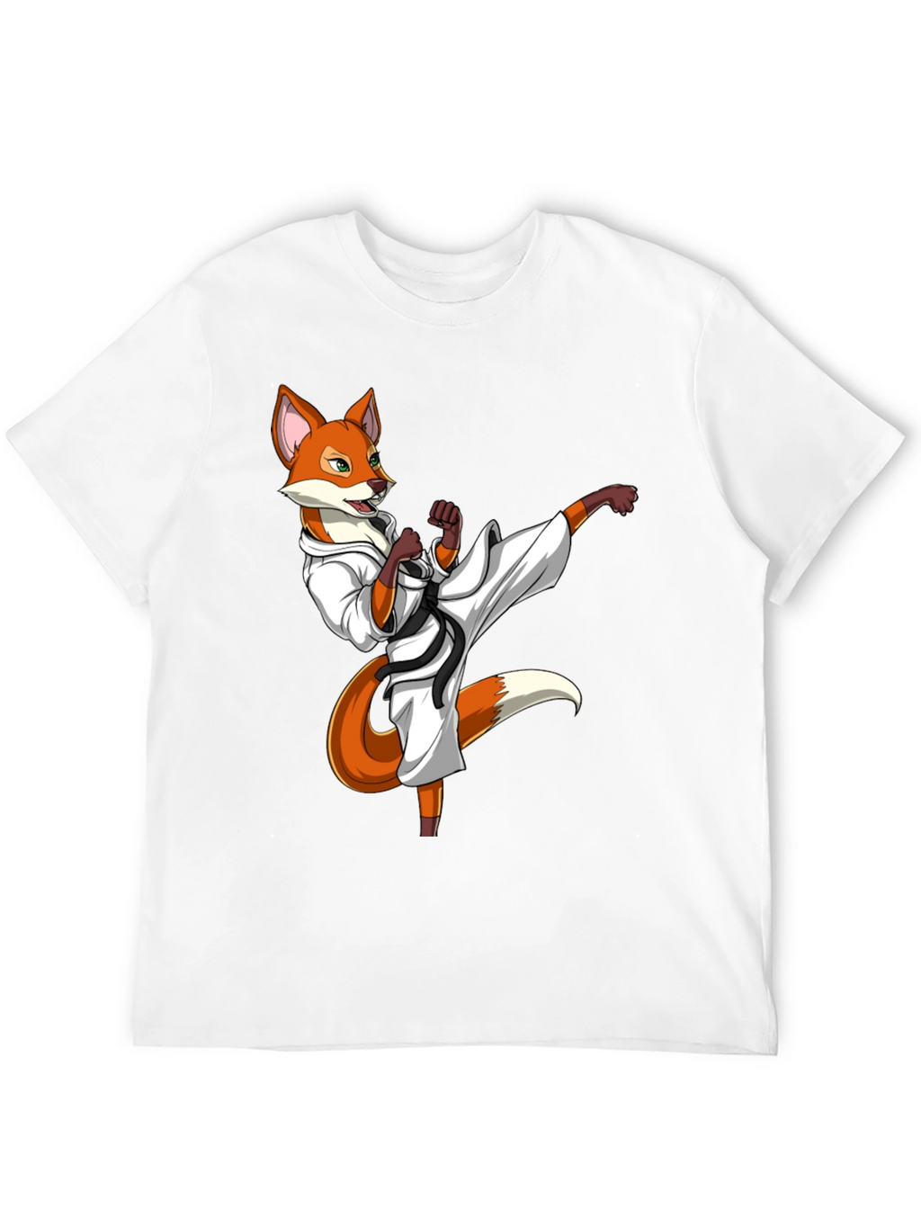 Martial Arts Fox Graphic T-Shirt