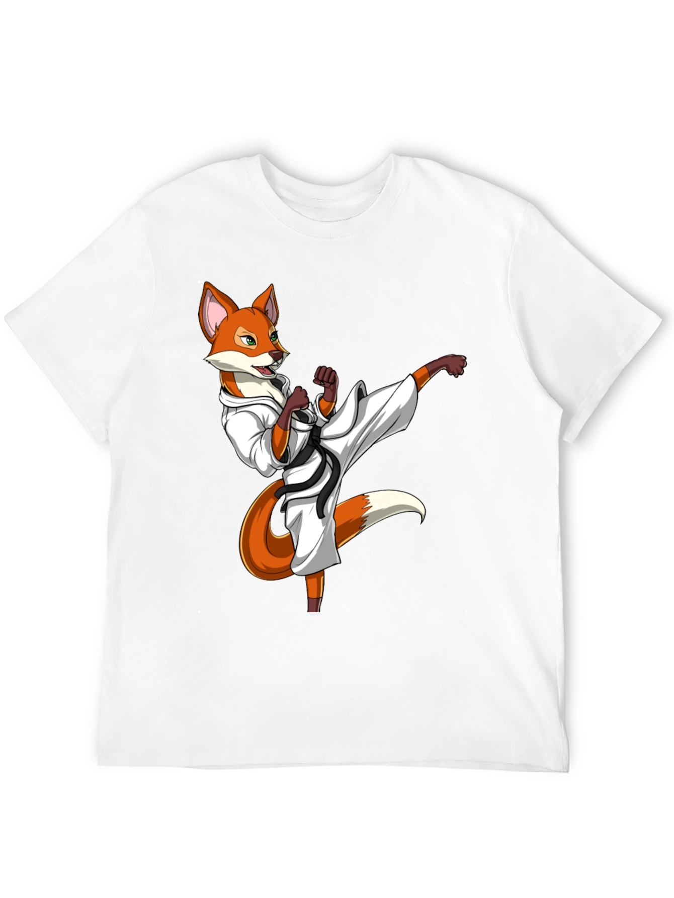 Martial Arts Fox Graphic T-Shirt