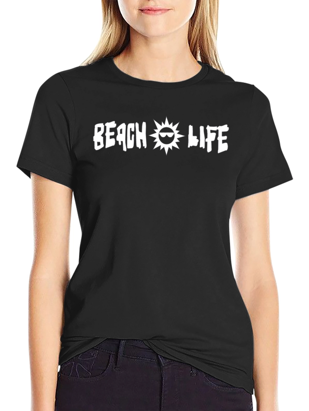 Beach Life Graphic Tee - Black