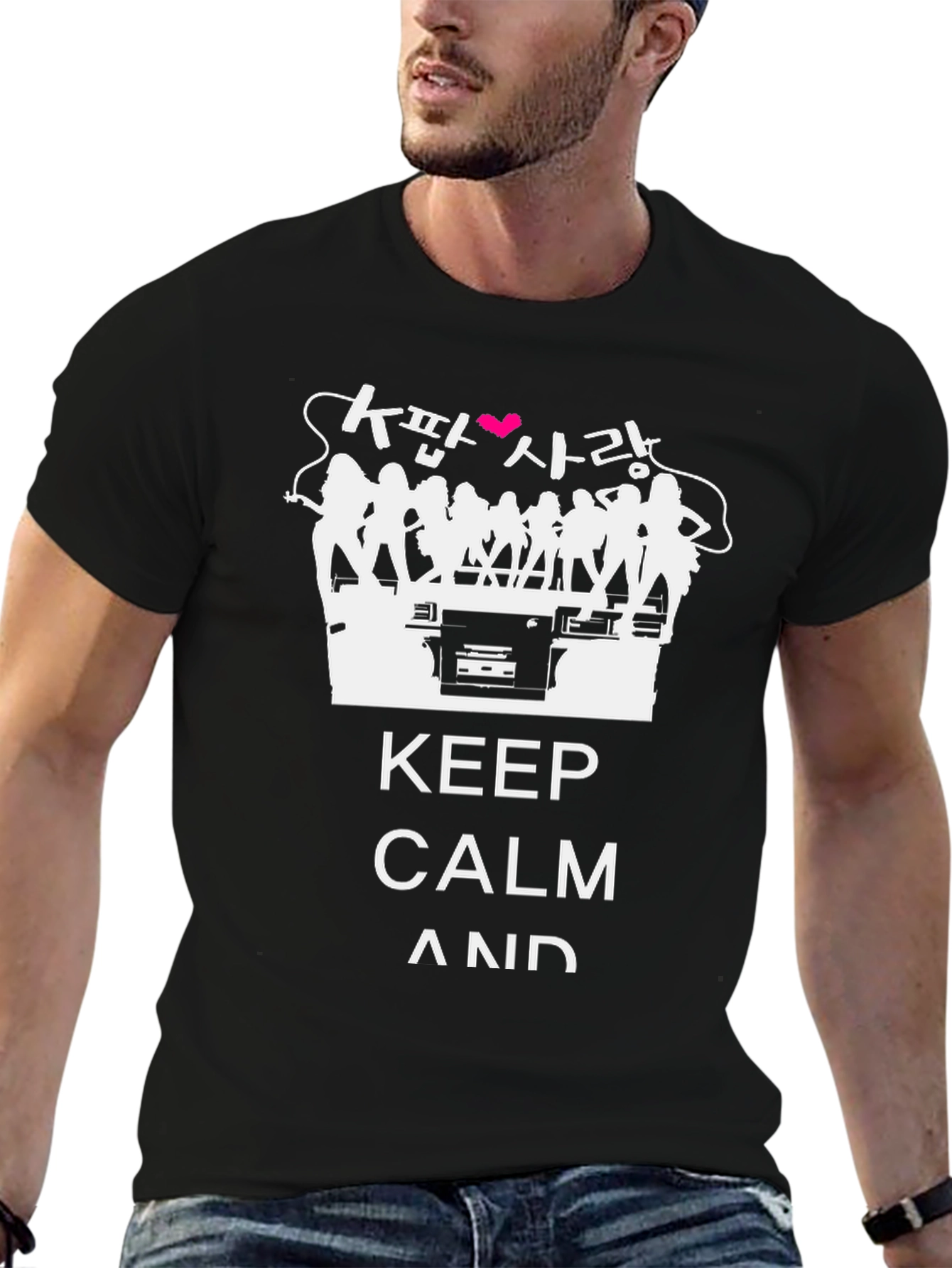 Keep Calm K-Pop Love Black T-Shirt