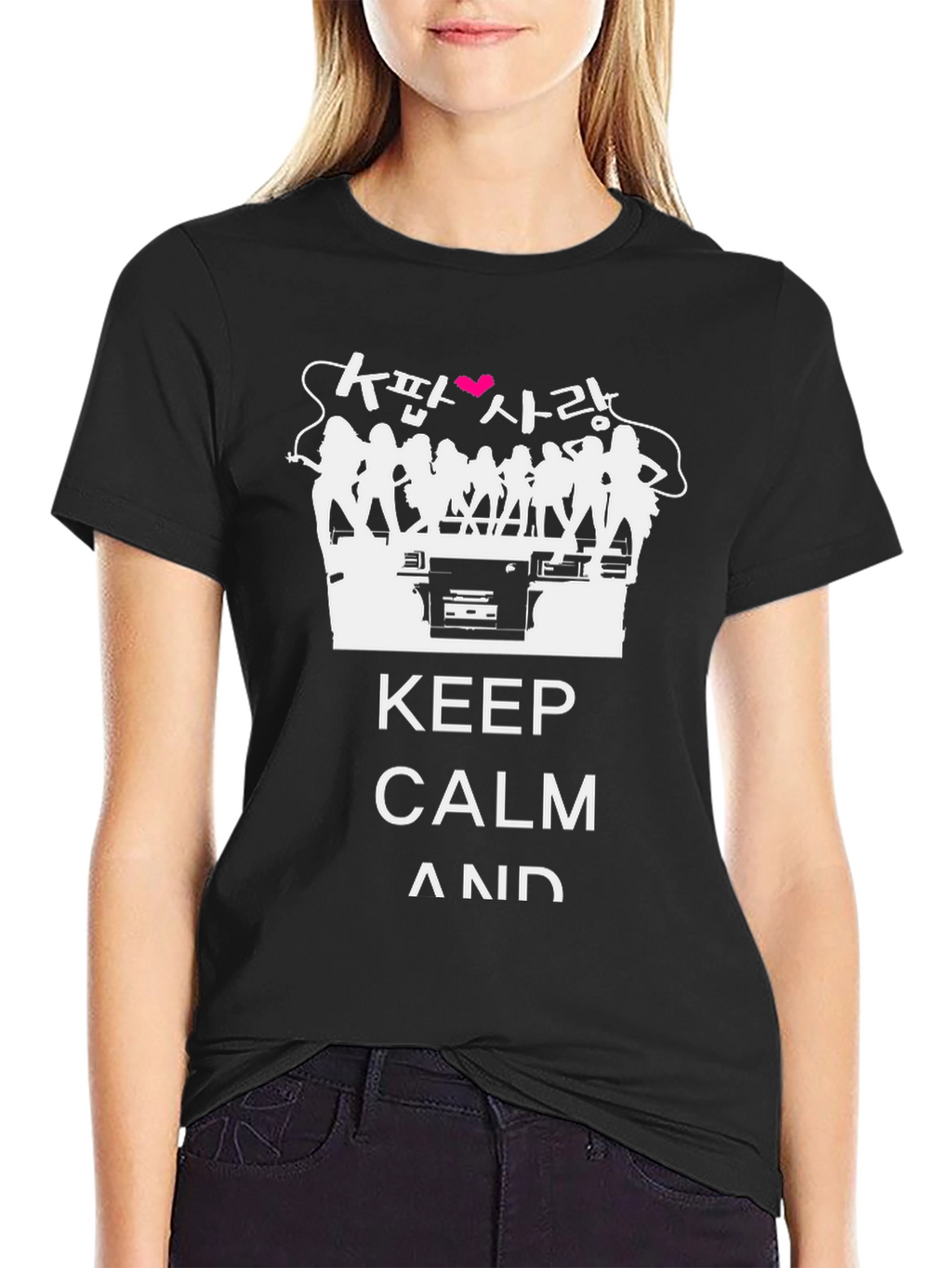 Keep Calm K-Pop Love Black T-Shirt
