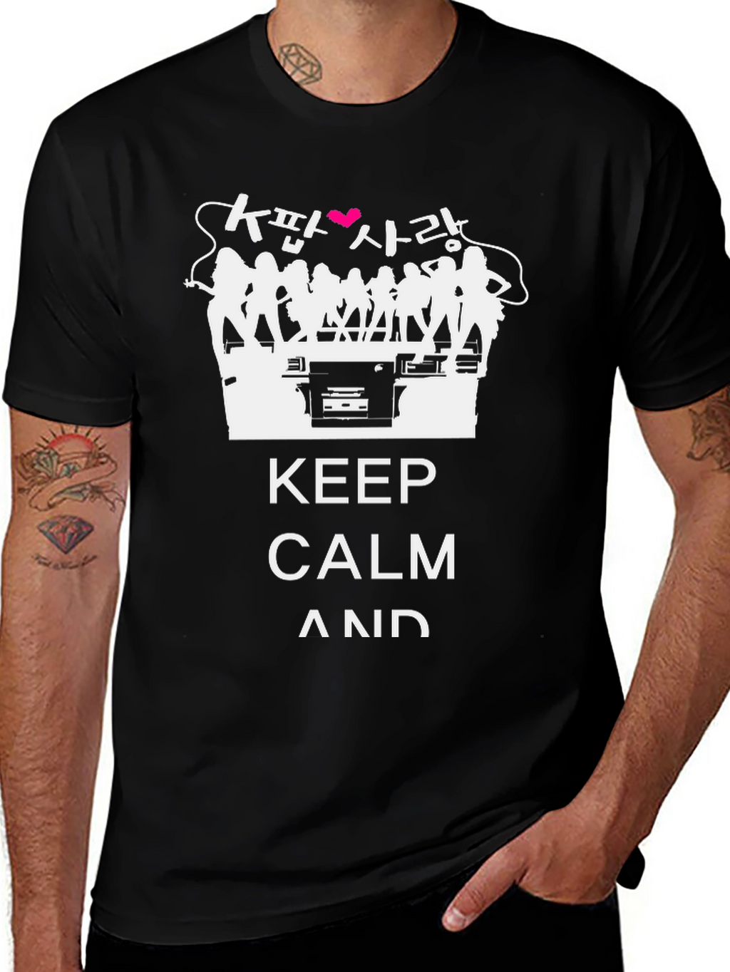 Keep Calm K-Pop Love Black T-Shirt