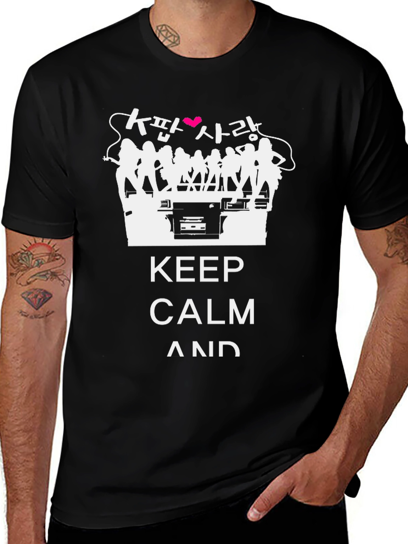 Keep Calm K-Pop Love Black T-Shirt