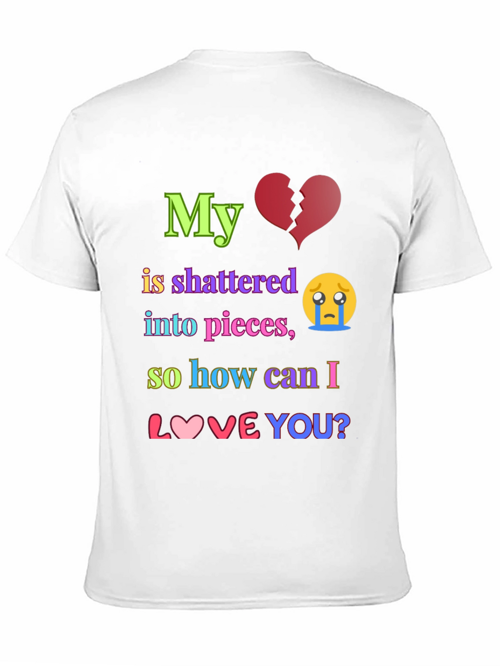 Shattered Heart Graphic T-Shirt - Express Your Emotions