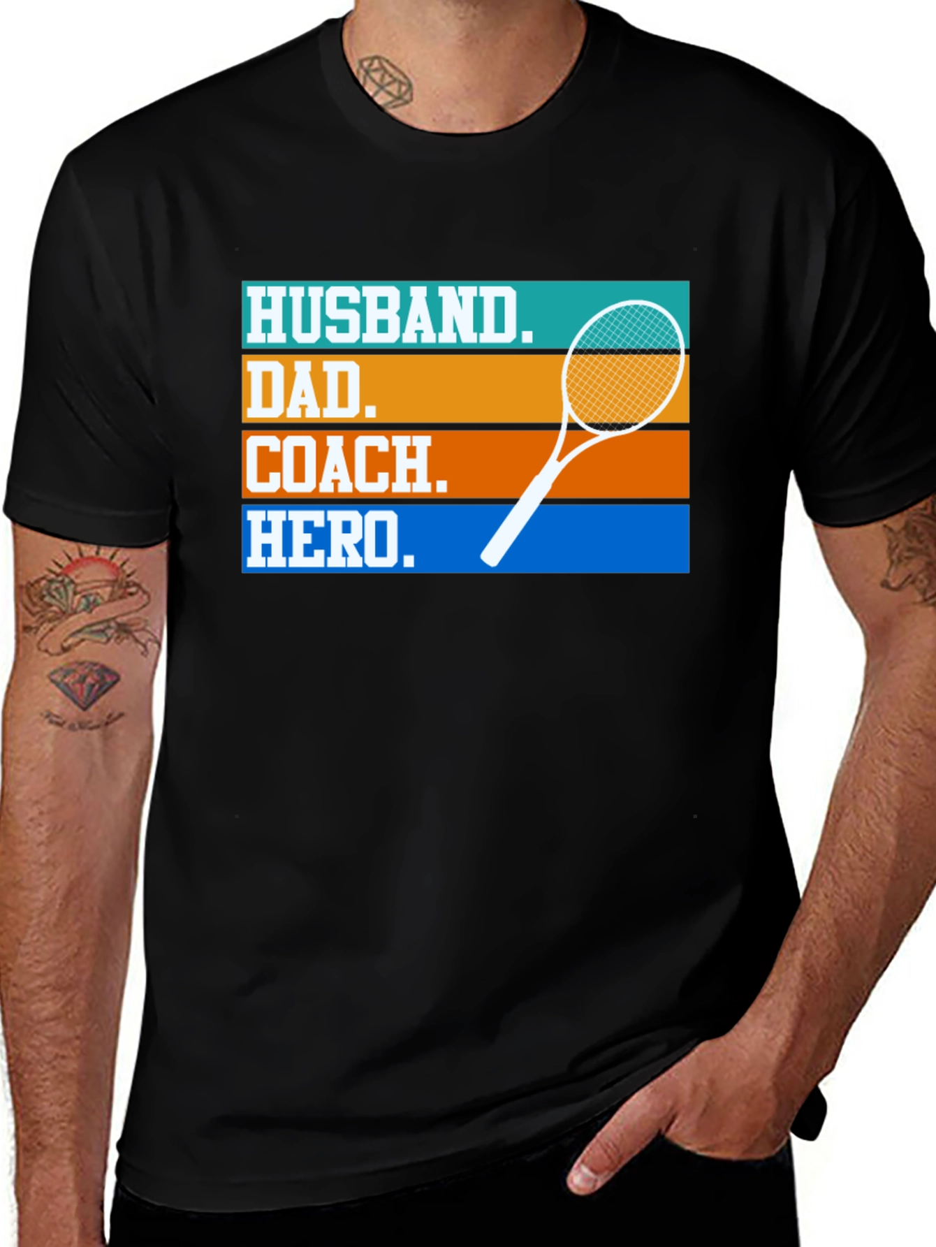 Husband Dad Coach Hero T-Shirt