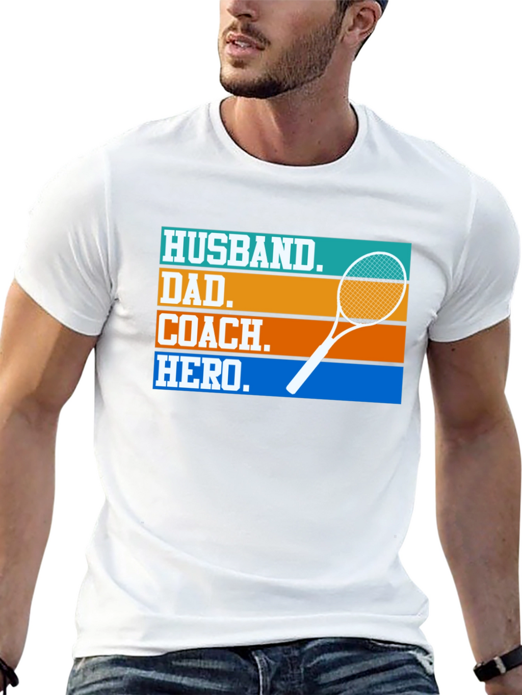 Husband Dad Coach Hero T-Shirt