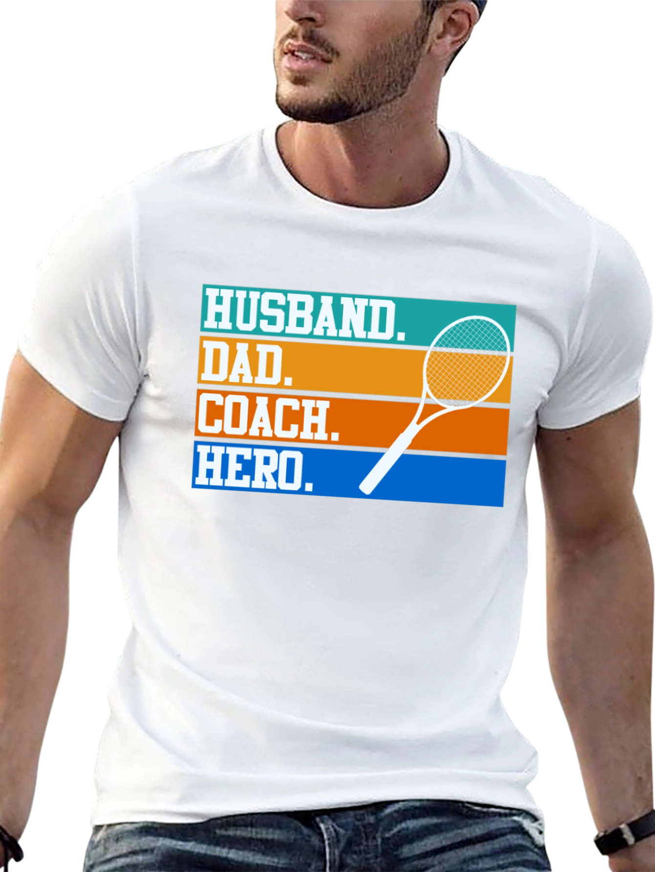 Husband Dad Coach Hero T-Shirt