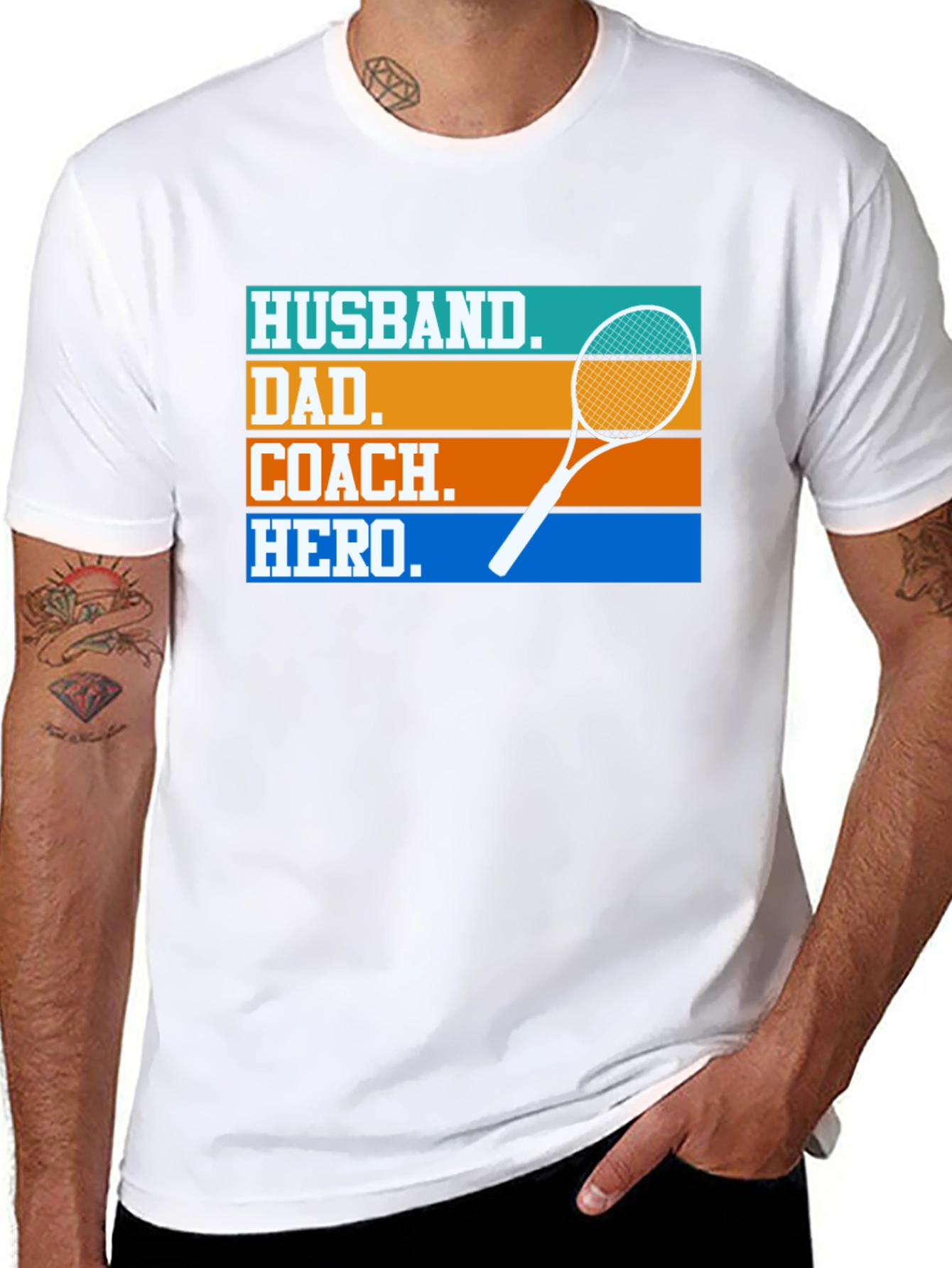 Husband Dad Coach Hero T-Shirt
