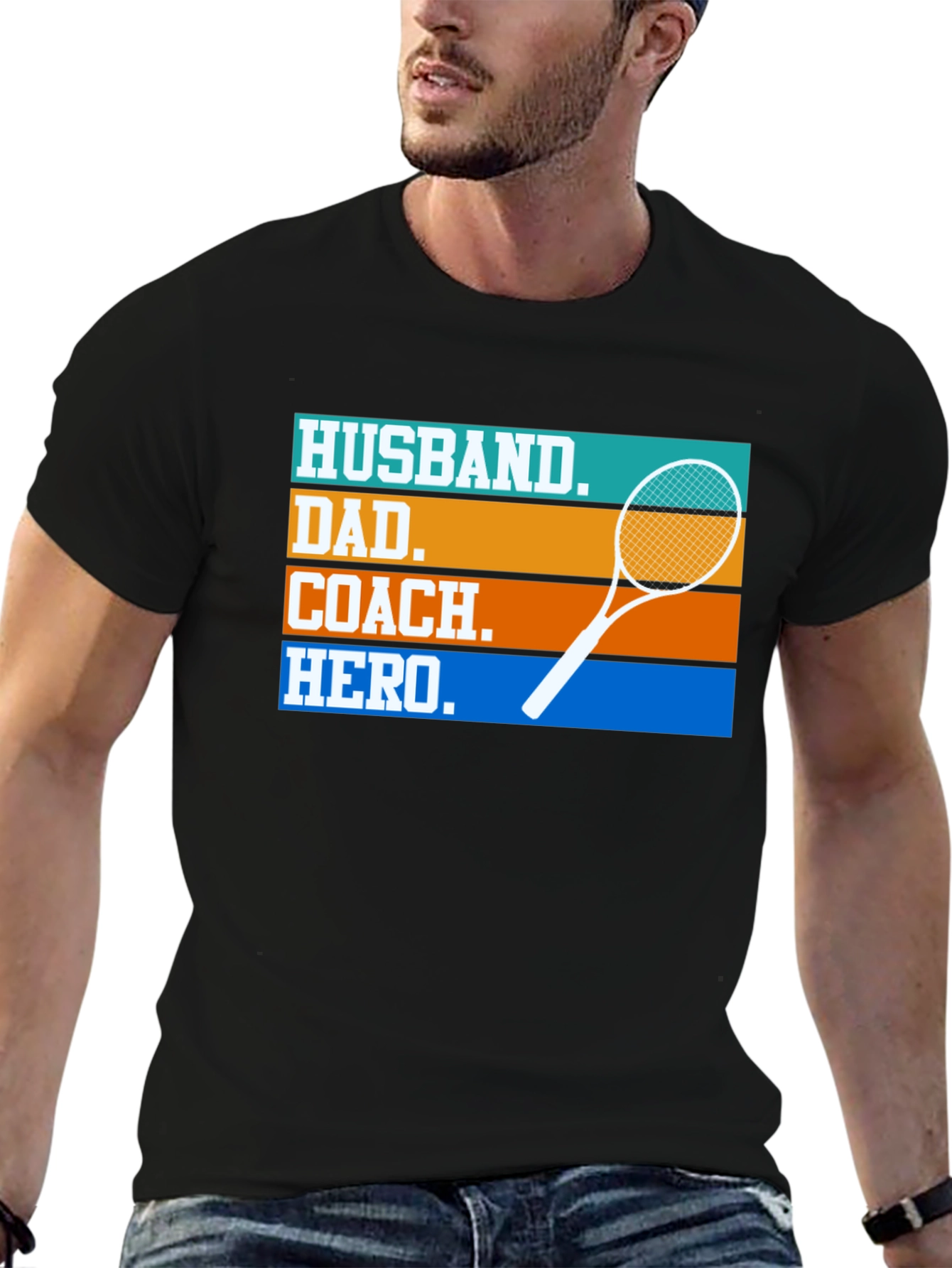 Husband Dad Coach Hero T-Shirt