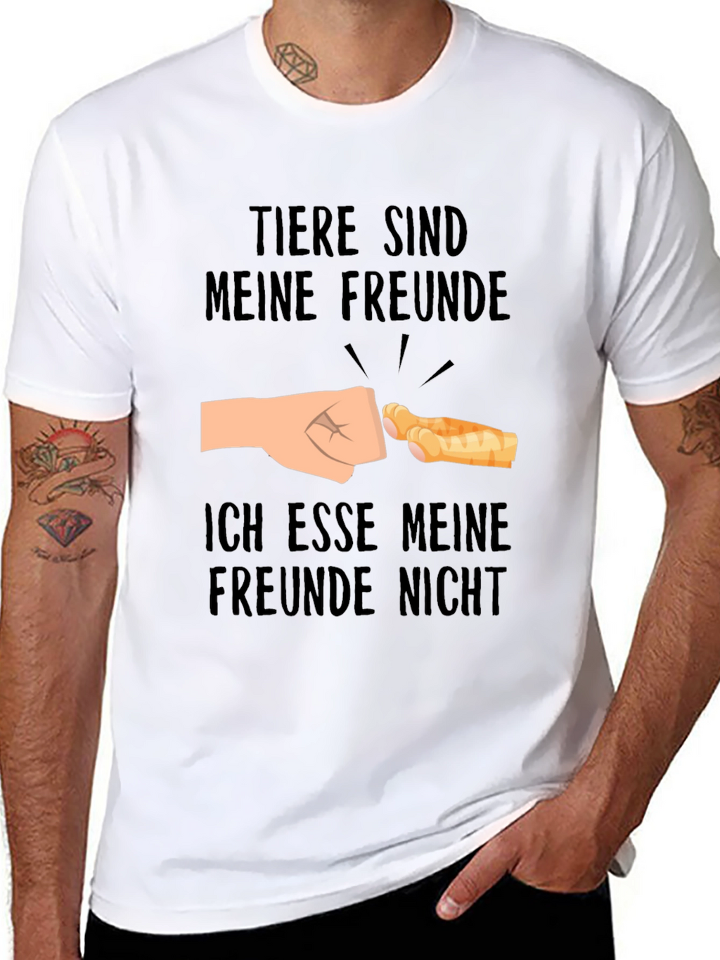 Tiere Sind Meine Freunde T-Shirt: Animal Lover Tee