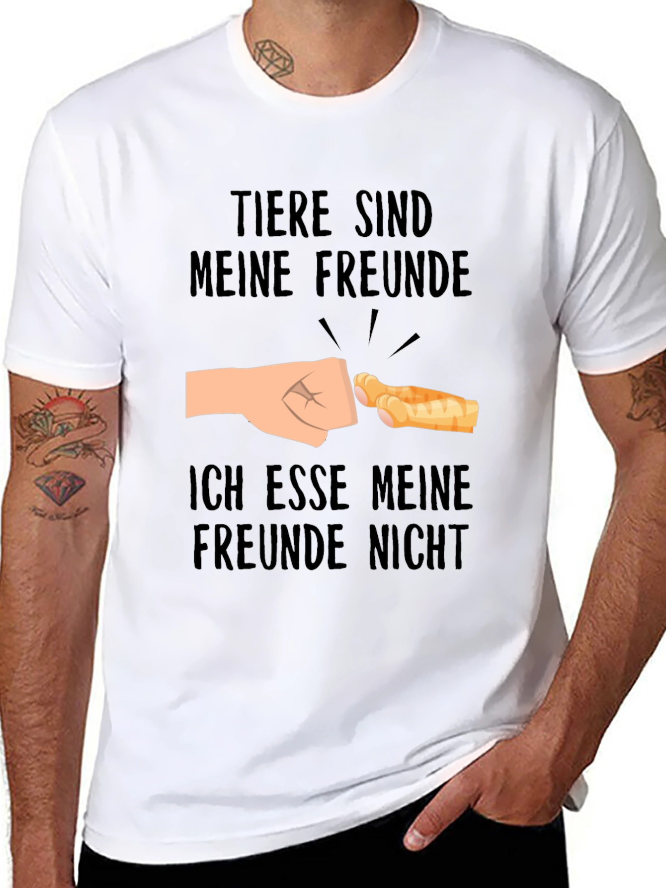 Tiere Sind Meine Freunde T-Shirt: Animal Lover Tee