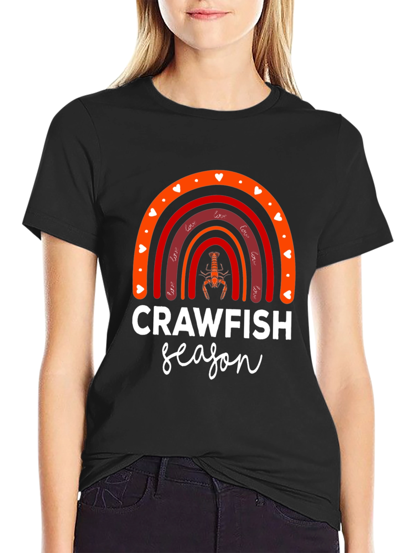 Crawfish Season Rainbow Graphic Tee