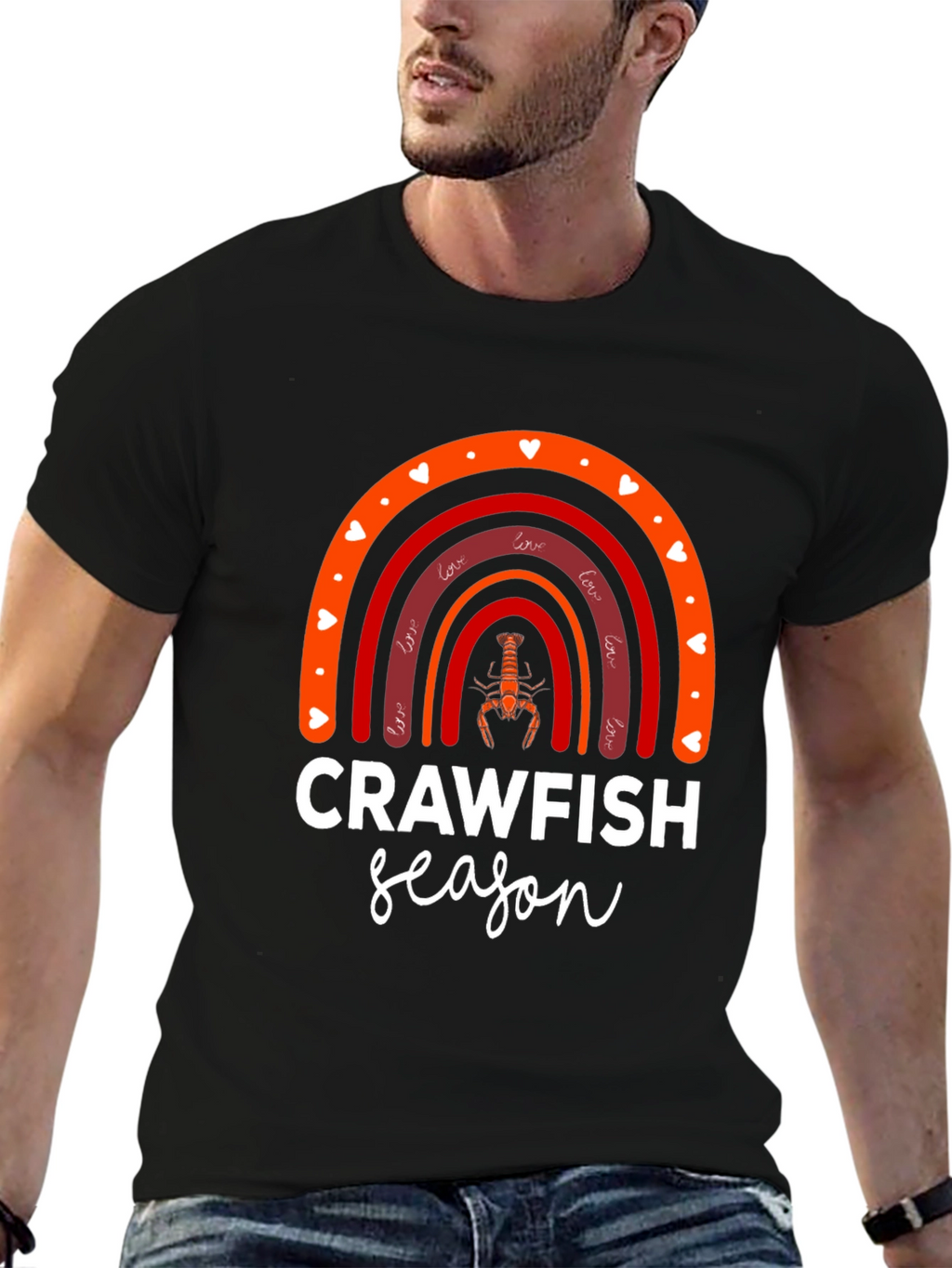 Crawfish Season Rainbow Graphic Tee