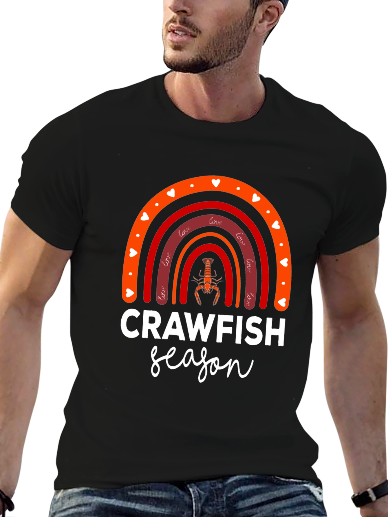 Crawfish Season Rainbow Graphic Tee