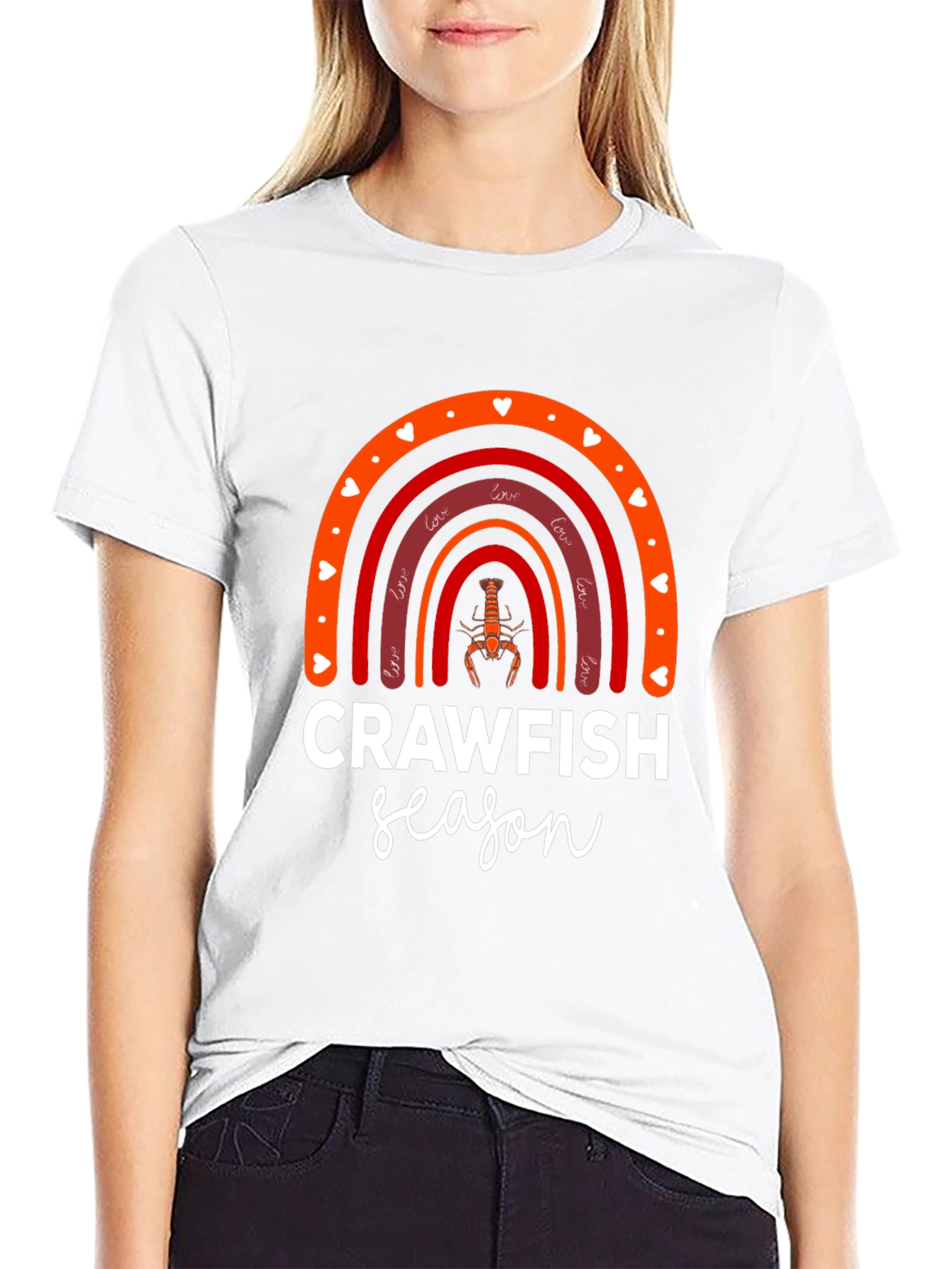 Crawfish Season Rainbow Graphic Tee