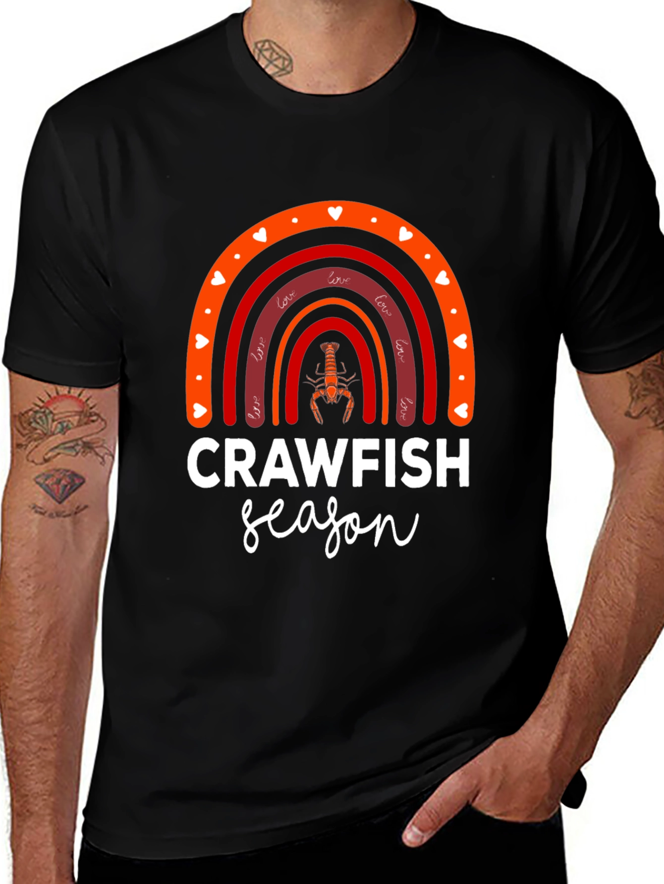 Crawfish Season Rainbow Graphic Tee